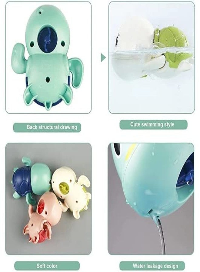 SANTALON® Bath Toys Multiple Pack Cute and Sweet Swimming Turtle Bath Toys for Baby Floating Wind Up Toys for 1 Year Old Boy Girl New Born Baby Bathtub Water Toys (Random Color) (Turtle 3 PCS) - Image 5
